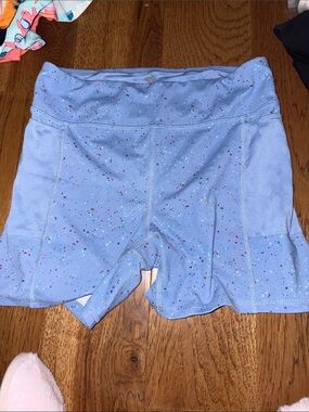 Rabbit running spandex shorts Light Blue Speckled Women’s Active Shorts size sm